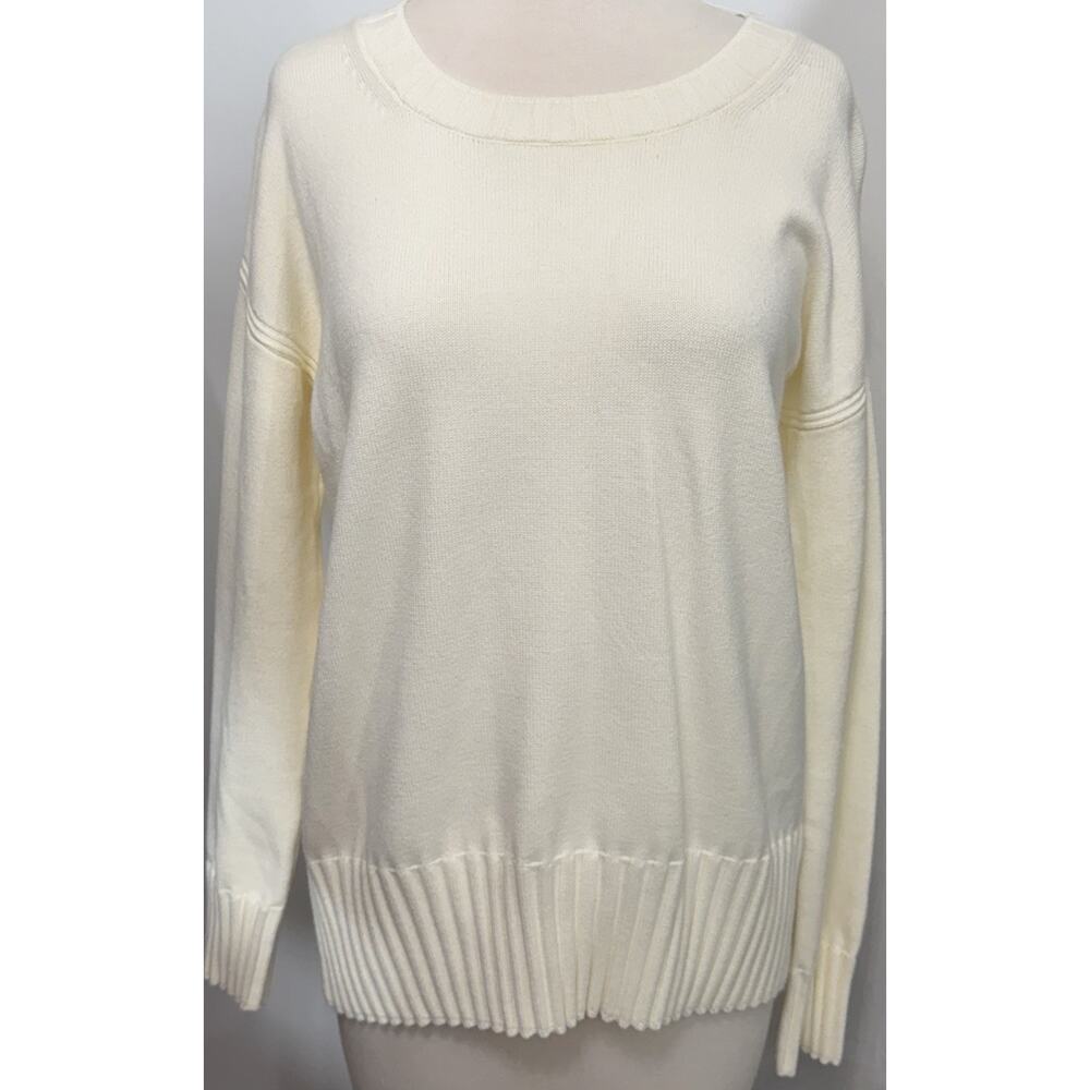 NEW Banana Republic Cream Rayon Soft Ivory Pullover Sweater Size Small NWT
